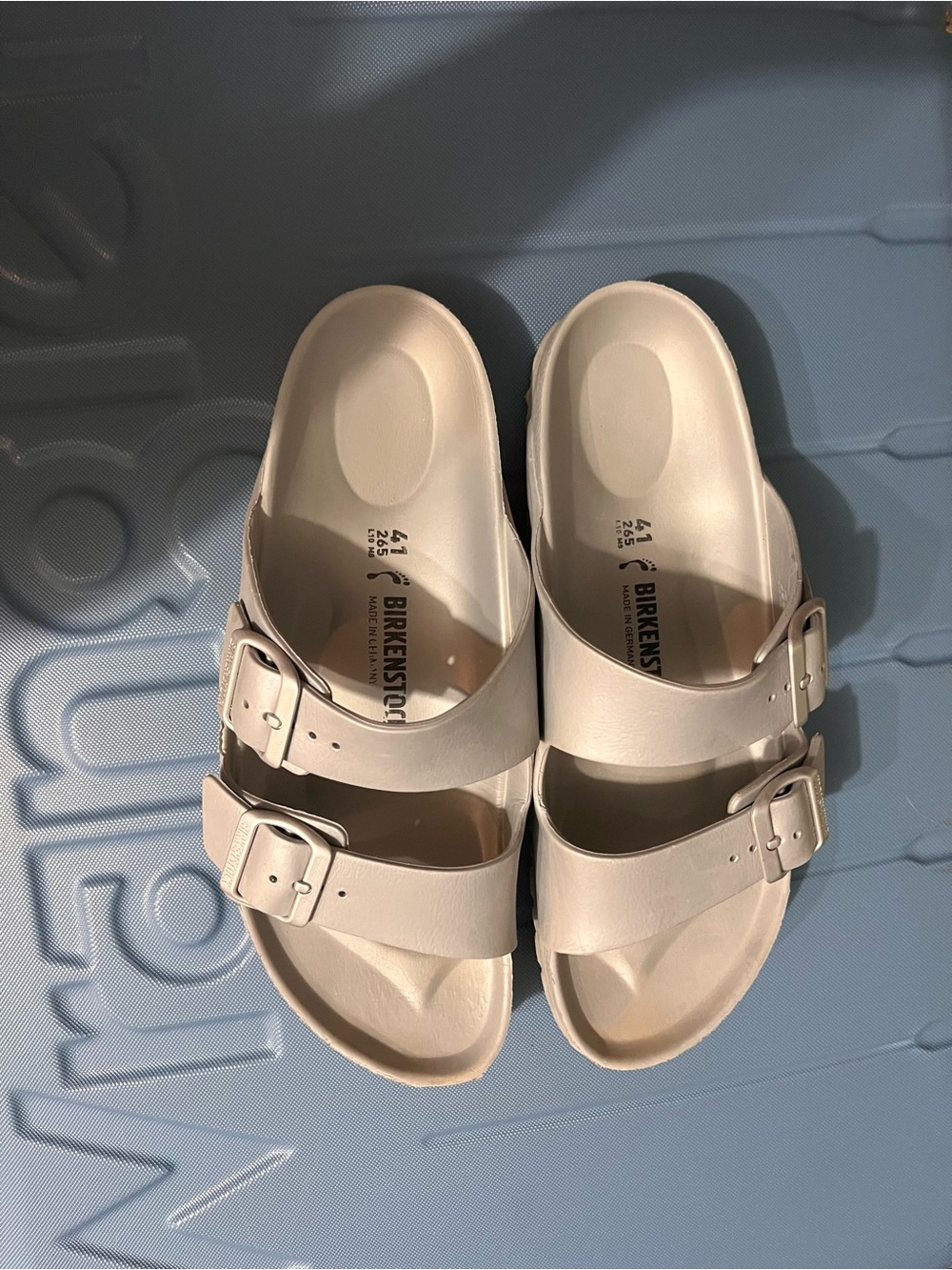 Waterproof Gray Birkenstock Two-Strap Adjustable Sandals
